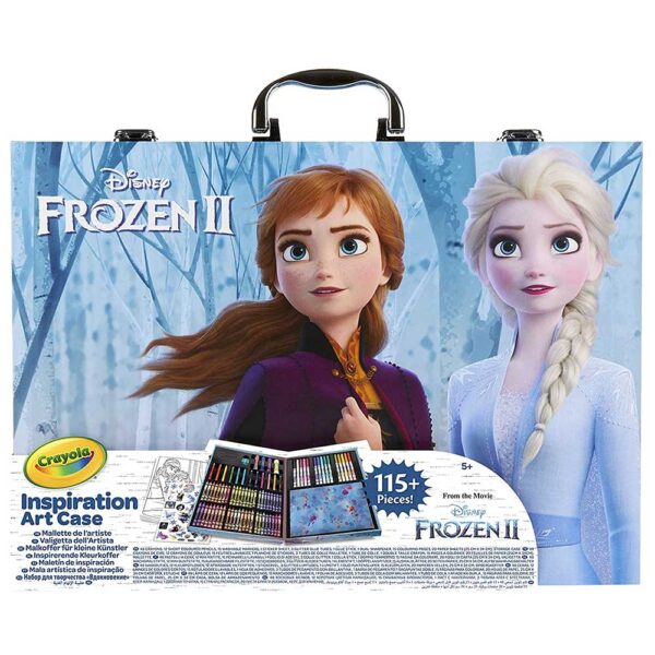 Crayola Valigetta Dell'Artista Dipingi e Crea, 115 Pezzi, Disney Frozen II