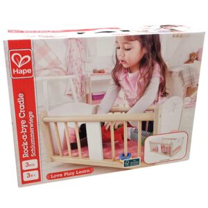 Hape Culla A Dondolo In Legno Per Bambole Cm 45