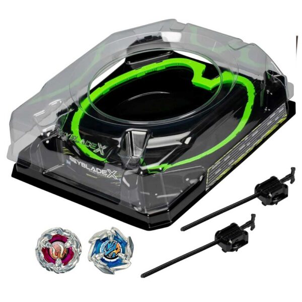 Hasbro Beyblade X, Set da Combattimento Arena Xtreme Con 2 Trottole e Lanciatori