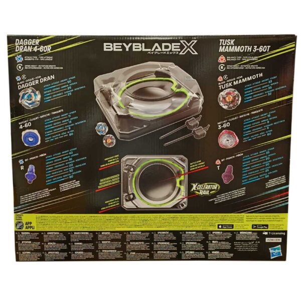 Hasbro Beyblade X, Set da Combattimento Arena Xtreme Con 2 Trottole e Lanciatori