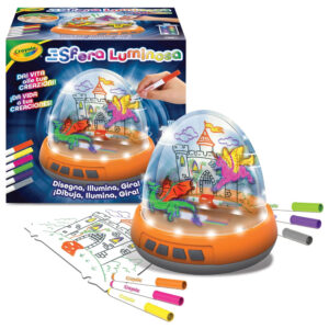 Crayola Sfera Luminosa Set Motorizzato con Luci e Movimento Disegni Bidimensionali