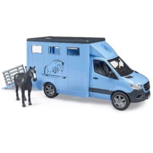 Bruder, MB Sprinter Camion Per Trasporto Animali 1 Cavallo