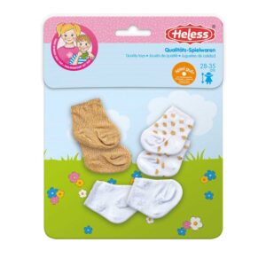 Heless, Calzini Glitter 3 Paia, Taglia Bambola 28-35Cm