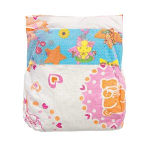 Heless, Pannolini per bambole, 6 pezzi Chiusura Con Velcro Riutilizzabile, Taglia Bambola 28-35Cm