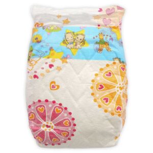 Heless, Pannolini per bambole, 6 pezzi Chiusura Con Velcro Riutilizzabile, Taglia Bambola 35-45Cm