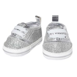 Heless, Scarpe Da Ginnastica Glitterate Argento, Taglia Bambola 38-45Cm