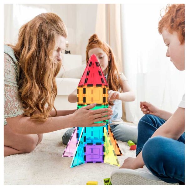 PicassoTiles Giocattolo Razzo Magnetico 32 Pezzi - Gioco STEM per Bambini