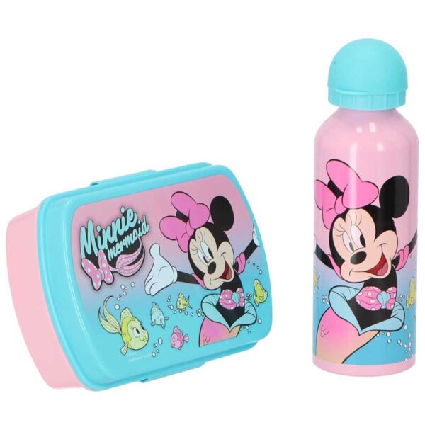 Kids Set Portapranzo e Borraccia In Alluminio 500ML Minnie Mouse