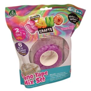 Giochi Preziosi Nano Crafts, Refill Nastri Nano Tape Viola - Kit di Ricarica per Creazioni Squishy e Bolle Creative