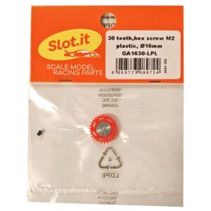 Slot.it, Corona in Nylon Red Anglewinder 30 denti - Alleggerita