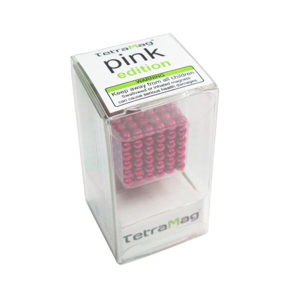 TetraMag Gioco Passatempo Magnetico, 216 Sfere Magnetiche 5mm, Color Rosa Mod. PINK