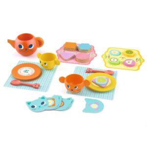 Djeco Greedy Cats, Set Merenda 35 Accessori