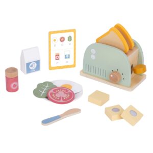 Tooky Toy Tostapane In Legno Con Accessori