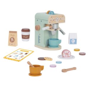 Tooky Toy Macchina Del Caffè In Legno Con Accessori - Coffee Shop
