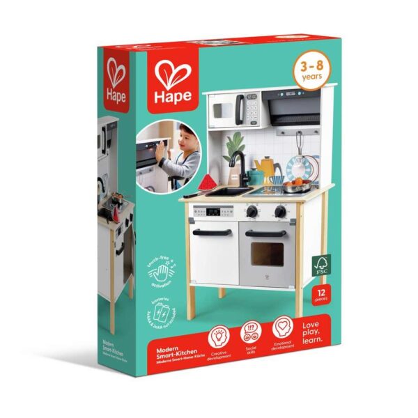 Hape Cucina In Legno Interattiva Smart 60x91,8x30 Cm