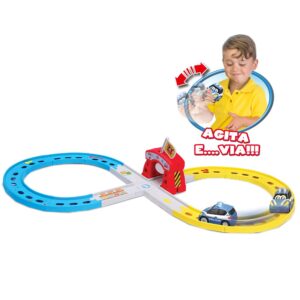 Bburago Junior - Shake-it Runner - Pista con macchina Polizia