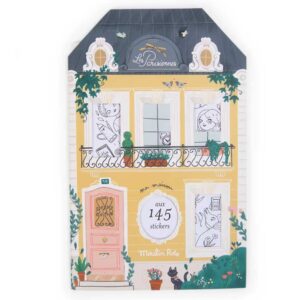 Moulin Roty Quaderno Da Colorare e Decorare Con 145 Adesivi