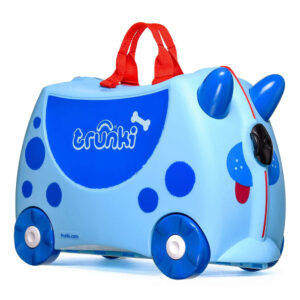 Trunki Valigia Cavalcabile Con Ruote, Dog Il Cane Azzurro