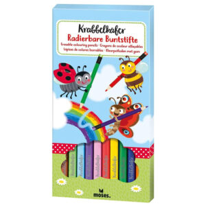 Moses, 12 Matite Colorate Cancellabili Crawling Beetle