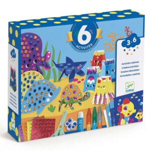 Djeco Gioco Creativo Multiattività, 6 In 1 Seaside Delights