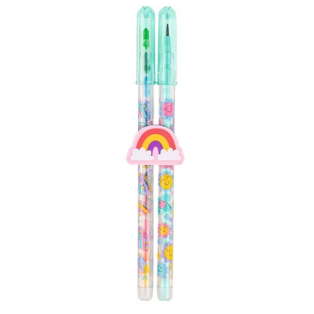 Moses, 2 in 1 Matita e Pastello a Cera Con Gomma Arcobaleno, Soggetto Casuale