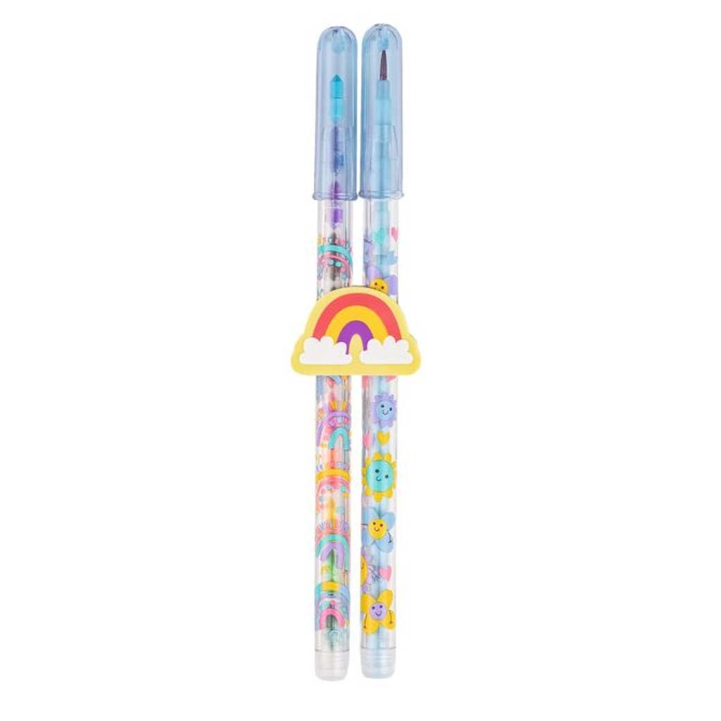 Moses, 2 in 1 Matita e Pastello a Cera Con Gomma Arcobaleno, Soggetto Casuale