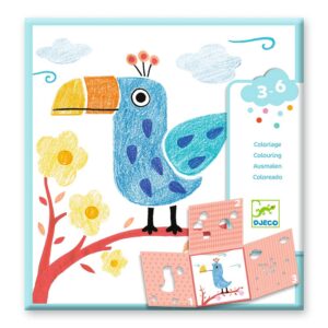 Djeco Kit Creativo, 3 Stencil Per Un Immagine