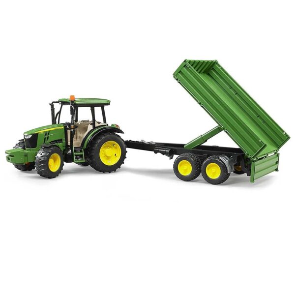 Bruder, Trattore John Deere 5115 M Con Rimorchio Ribaltabile