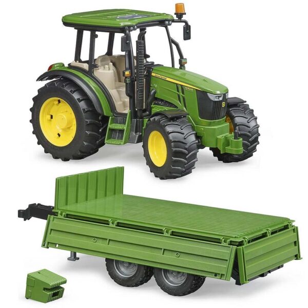 Bruder, Trattore John Deere 5115 M Con Rimorchio Ribaltabile