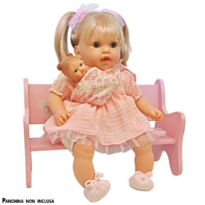 Nines D'Onil, Bambola Cm 40 In Sacca, Alex Con Bebè Pink