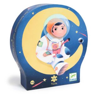 Djeco Puzzle Per Bambini 36 Pz, Un Astronauta Sulla Luna