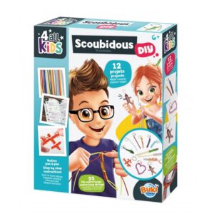 Buki Kit Scoubidous - Crea 12 Progetti con 55 Fili Colorati e Accessori