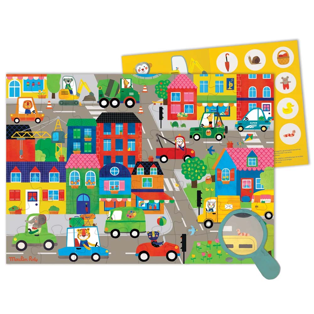 Moulin Roty Puzzle Di Osservazione In Città, 48pz