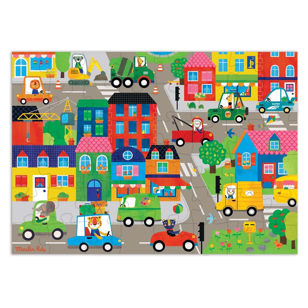Moulin Roty Puzzle Di Osservazione In Città, 48pz