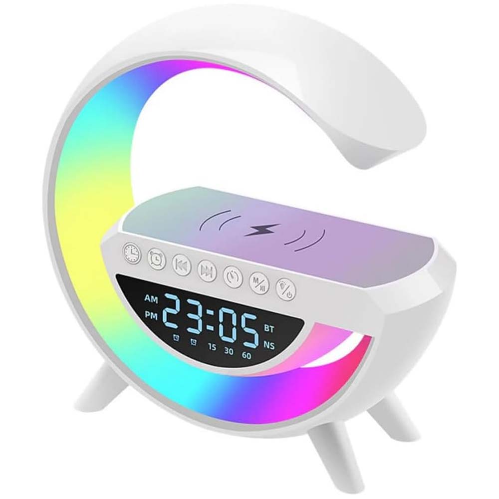 PartyFun, Radio Sveglia Con Caricabatterie Wireless Per Smartphone Compatibili