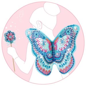 Djeco Kit Come una Fata Ali e Bacchetta da Decorare con Adesivi Glitter