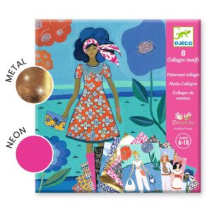 Djeco Moda WAX - Kit Creativo di Stilismo con Carte Autoadesive