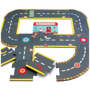 Djeco Crazy Motors, Puzzle Modulare 26Pz, Circuito Cittadino