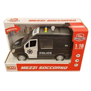 ODS Mezzi Di Soccorso Con Luci Suoni Frizione, Police Black Scala 1:16