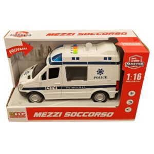 ODS Mezzi Di Soccorso Con Luci Suoni Frizione, Police White Scala 1:16