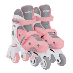 Globber, Pattini in Linea 2in1 per Bambini, XS/S 26-29, Pastel Pink
