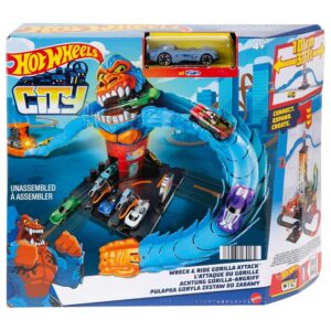 Hot Wheels City, Pista Playset, Gorilla Attacco Distruttivo