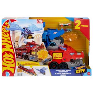 Hot Wheels City, Pista Playset, Drago Trasportatore: L'Epica Battaglia Drago