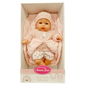 Antonio Juan, Bambola 37 Cm Neonata, Llorona con Copertina, Corpo In Tessuto
