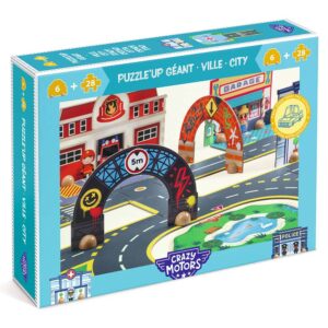 Djeco Crazy Motors, , Puzzle Gigante 33Pz, Puzzl'Up City-Gigante
