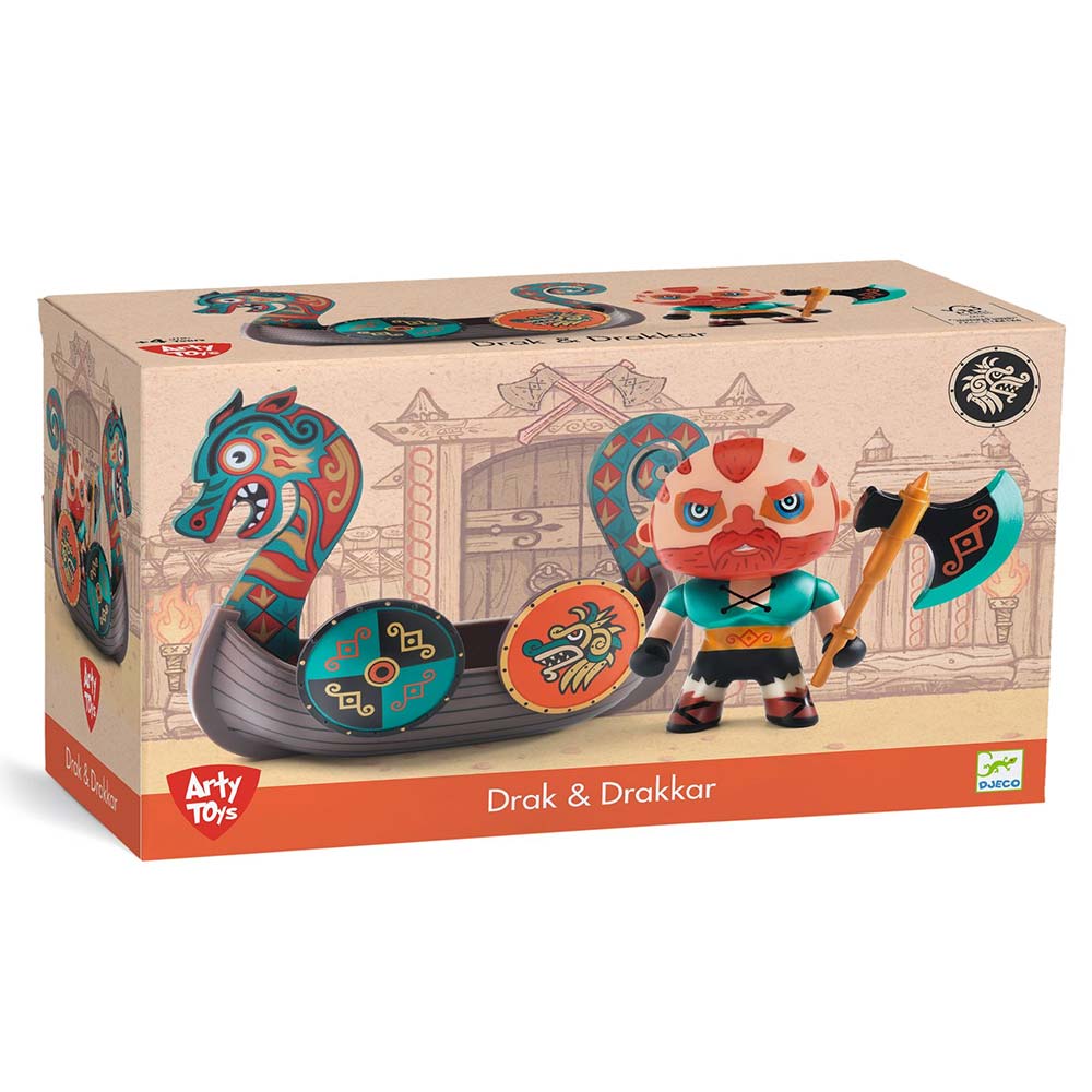 Djeco Arty Toys, Drak & Drakkar: Il Valoroso Guerriero Vichingo all'Arrembaggio