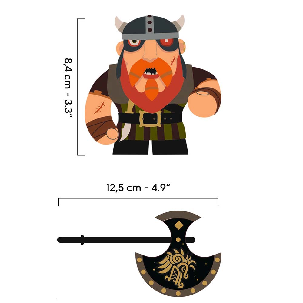 Djeco Personaggio 7,5 Cm Con Accessorio, Arty Toys, Ze Barbarious