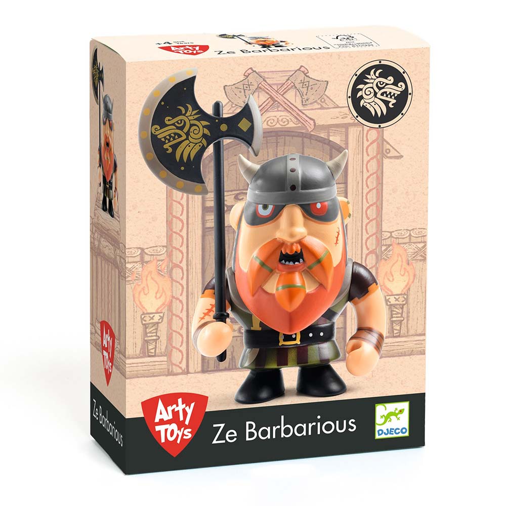 Djeco Personaggio 7,5 Cm Con Accessorio, Arty Toys, Ze Barbarious