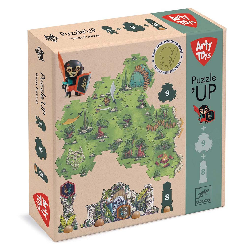 Djeco Puzzl’Up Voras Furious: La Foresta Prende Vita con i Guerrieri Animali!