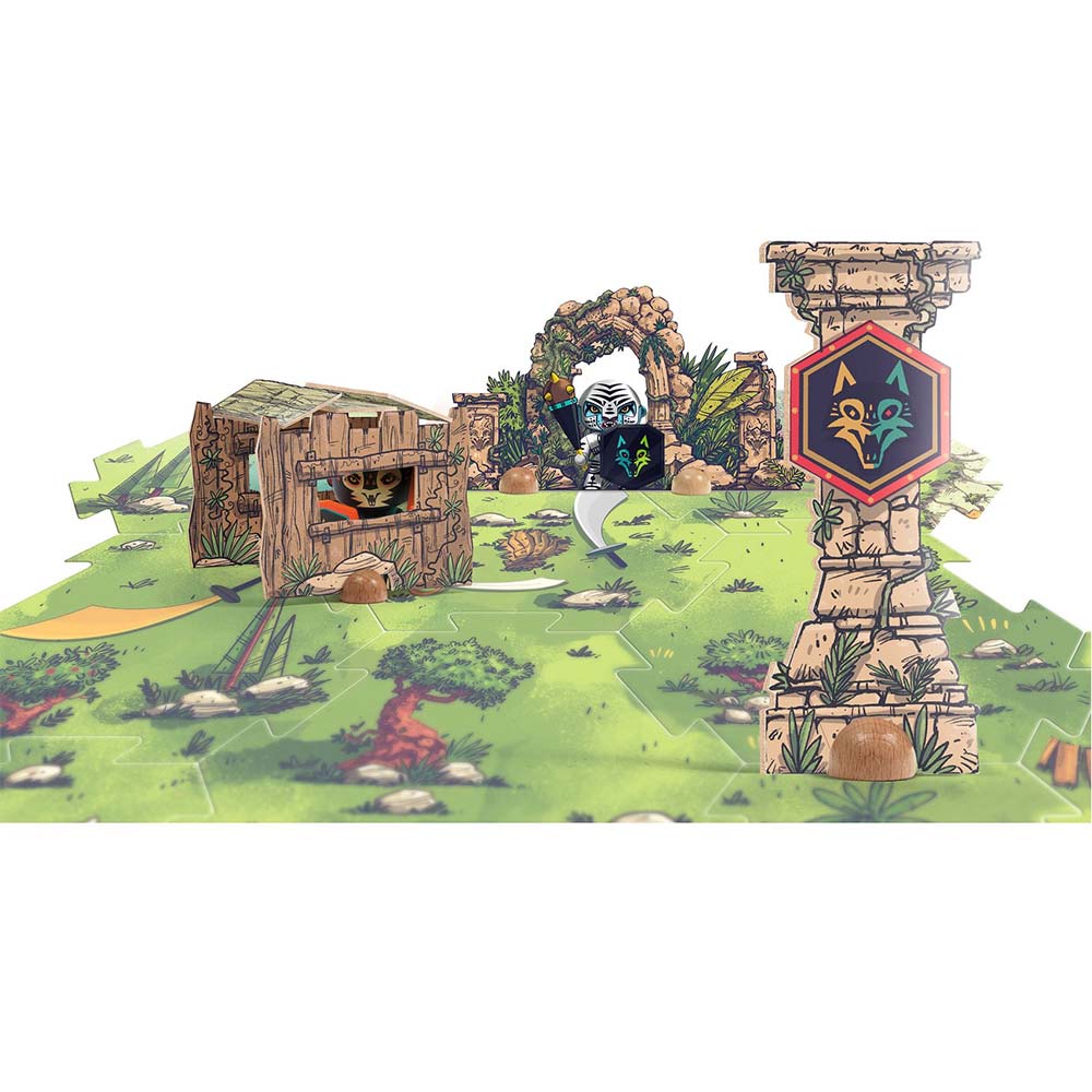 Djeco Puzzl’Up Voras Furious: La Foresta Prende Vita con i Guerrieri Animali!